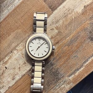 Bulova Silver and Cream Ladies' Watch